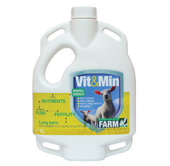 Vit&Min - Highly concentrated liquid supplement containing the full spectrum of nutrients required to maintain sheep and lambs in peak condition all year round
